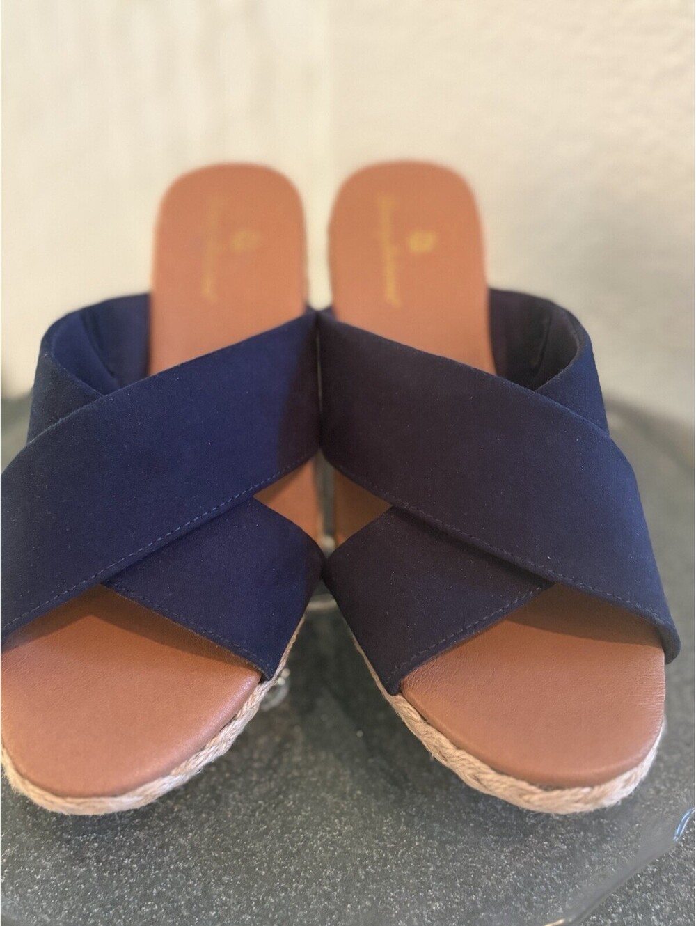 NEW Tommy Bahama Women’s 7 M Blue Stacey Espadrilles Wedge Sandals
